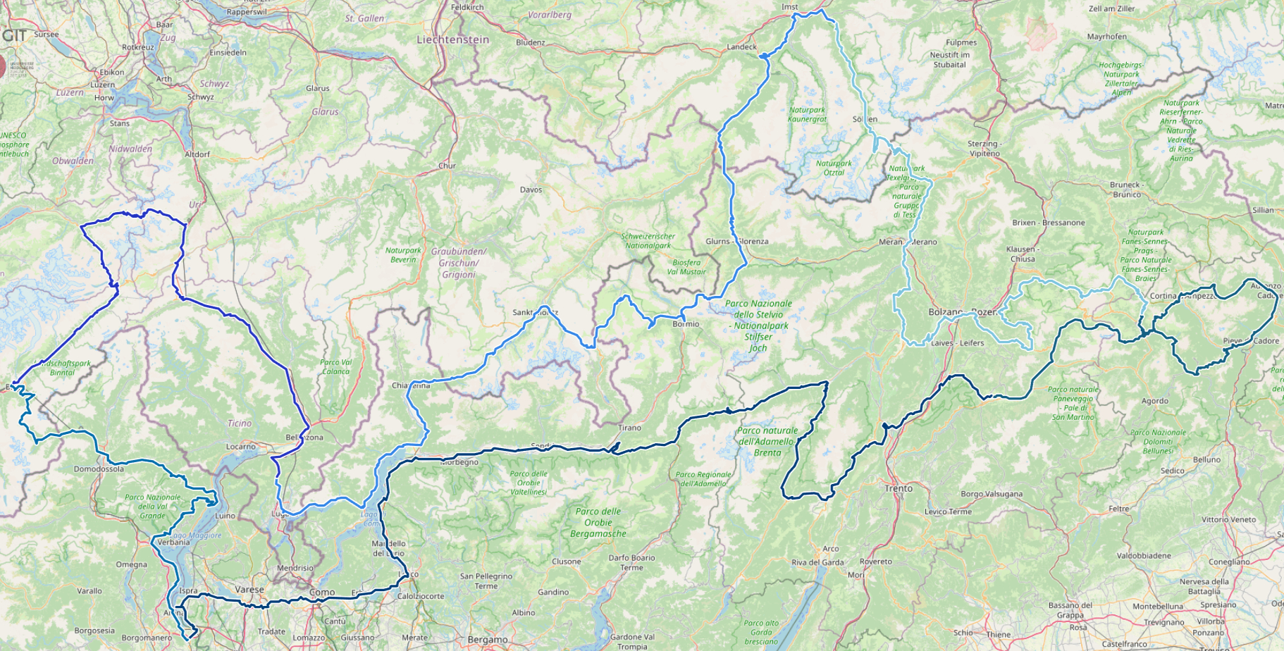 Dolomites Tyrol paradis pour motards Furka Stelvio Rombo Grimsel Susten Gardena